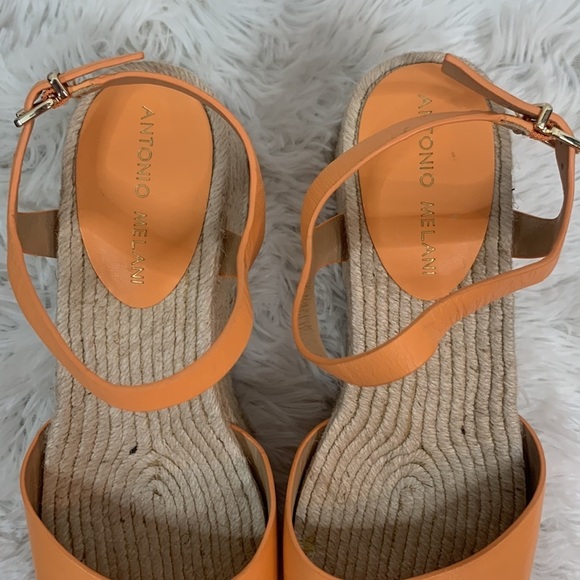 Antonio Melani Peach Wedges with Jute Trim- NWT - Picture 8 of 10